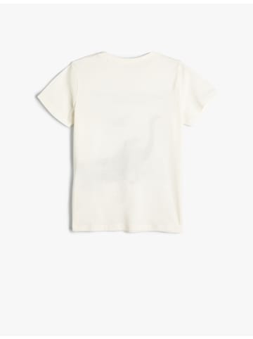 KOTON T-shirt in Ekru