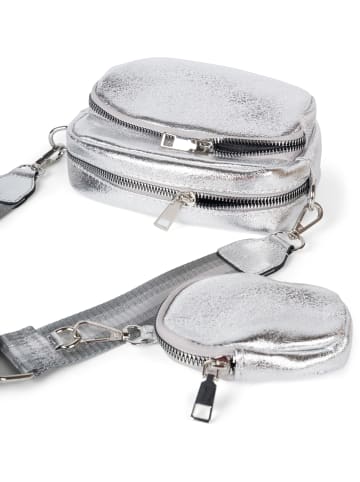 styleBREAKER Umhängetasche Set 2-Teilig in Silber Metallic