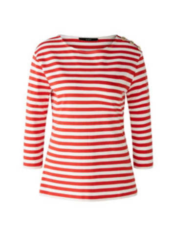 Oui Rundhals T-Shirt für Damen in unifarben in uni