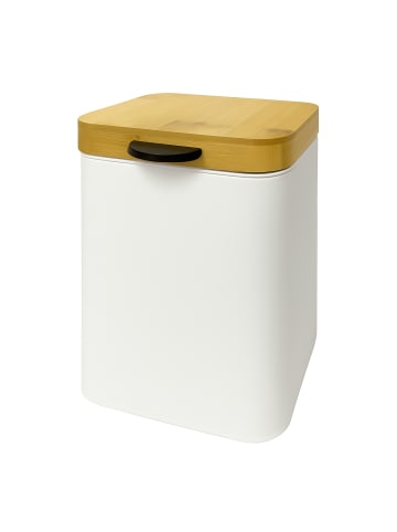 relaxdays Kosmetikeimer in Weiß/ Natur - 3 Liter