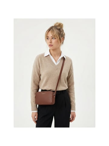 Lazarotti Bologna Leather Umhängetasche Leder Double-Zip 18 cm in brown