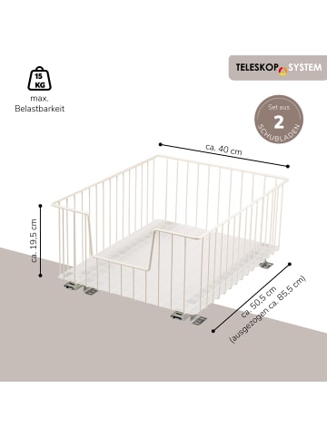 bremermann Schrank-Korbauszug ca. 40 x 23 x 50,5 cm (B/H/T)