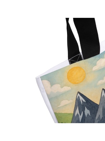 Mr. & Mrs. Panda Strandtasche Einhorn Bergsteiger Design ohne Sp... in Weiß