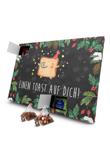 Mr. & Mrs. Panda Adventskalender Toast Party mit Spruch in Kreidetafel