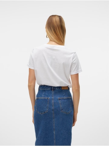 Vero Moda 2er Pack Basic T-Shirt VMPAULA in Weiß-Hellblau