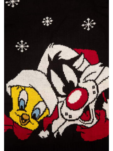 United Labels Looney Tunes Strickkleid - Sylvester und Tweety Weihnachten in schwarz