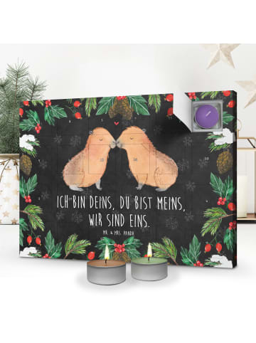 Mr. & Mrs. Panda Adventskalender Capybara Liebe mit Spruch in Kreidetafel