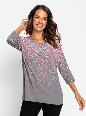 WITT WEIDEN Tunikashirt in grau-flamingo-bedruckt