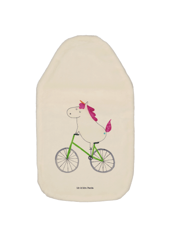 Mr. & Mrs. Panda Wärmflasche Einhorn Radfahrer ohne Spruch in Weiß
