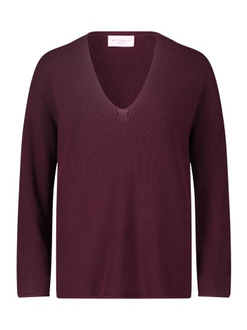 Betty Barclay Strickpullover mit Strickdetails in Dark Aubergine