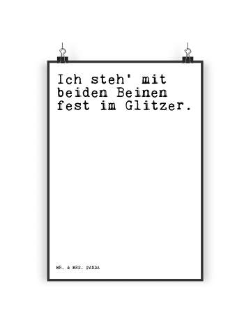 Mr. & Mrs. Panda Bild Ich steh' mit beiden... mit Spruch in Weiß