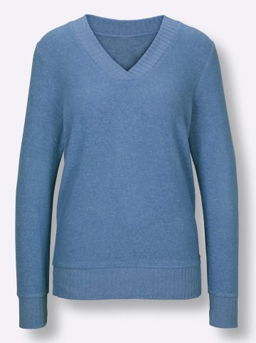 WITT WEIDEN Shirt in mittelblau-meliert