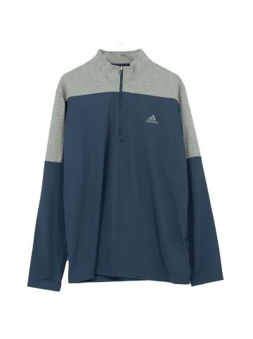 adidas Pullover Sweater 1/4 Zip UPF Lightweight Sweater in Blau