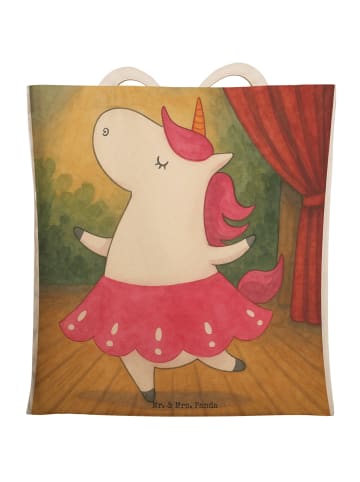 Mr. & Mrs. Panda Shopper Einhorn Ballerina Design ohne Spruch in Weiß