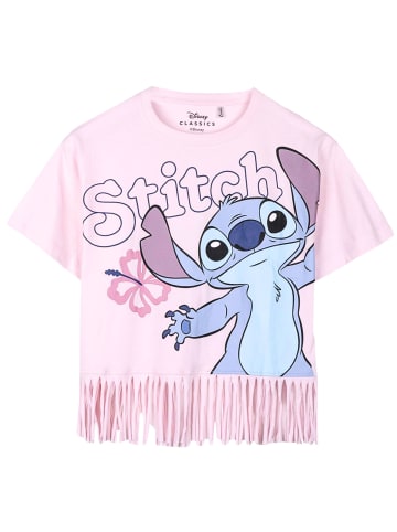 Cerda T-Shirt Disney Lilo & Stich mit Fransen in Rosa