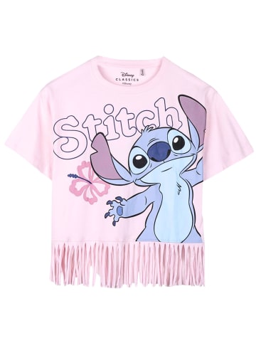 Disney T-Shirt Disney Lilo & Stich mit Fransen in Rosa