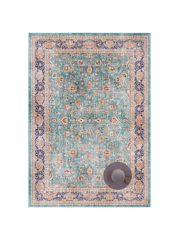 Kurzflor Teppich Keshan Maschad in Jade
