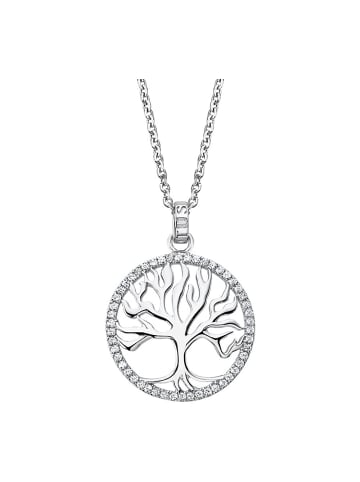 LOTUS silver Lebensbaum Halskette 925 Sterling Silber ca. 42cm silber, weiß