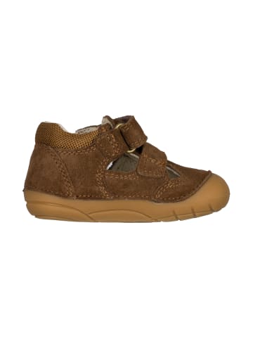 Trollkids Leder-Lauflernschuhe Oppland in teak brown