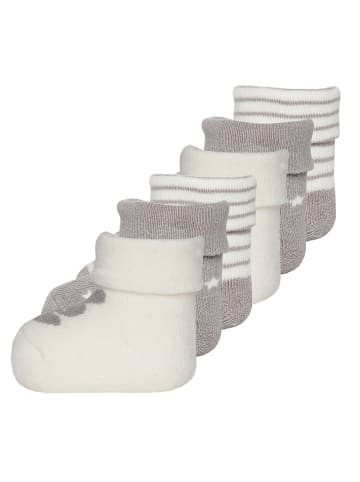 ewers 6er-Set Newborn Socken Hase Ewie in latte/silber