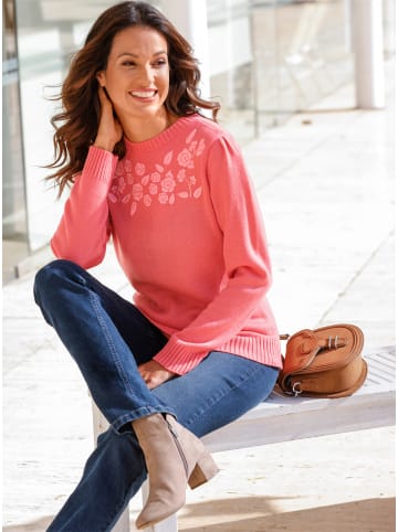 WITT WEIDEN Langarm-Pullover in grapefruit-flamingo-gemustert