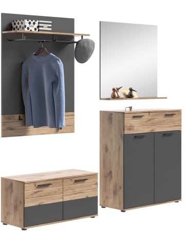 ebuy24 Garderobenaufstellung Mason Eiche Dekor 195 x 37 cm