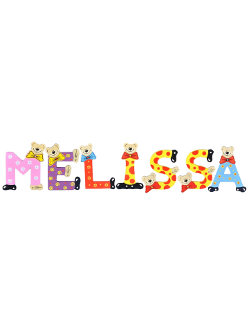 Playshoes Deko-Buchstaben "MELISSA" in bunt