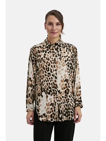 Milano Italy Langarmbluse with collar and cuff in camel