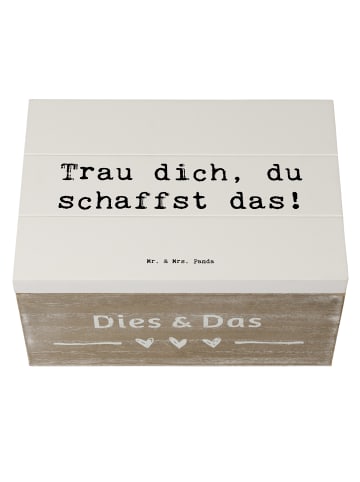 Mr. & Mrs. Panda Box Spruch Angst überwinden mit Spruch in Weiß