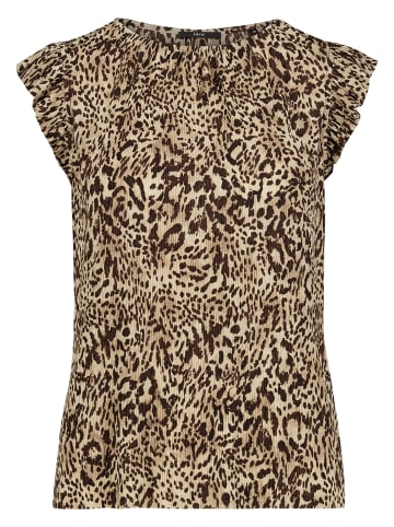 Zero Kurzarm-Shirt mit Animalprint in Beige/Brown