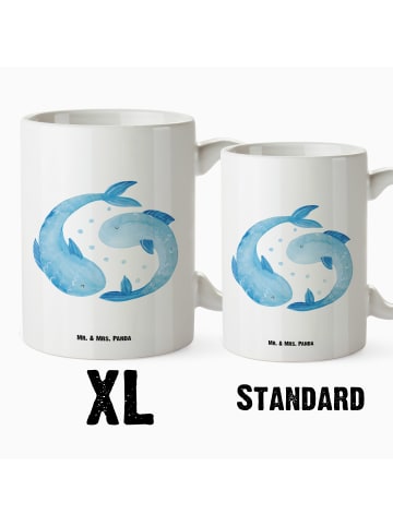 Mr. & Mrs. Panda XL Tasse Sternzeichen Fische ohne Spruch in Weiß