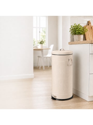 relaxdays Mülleimer in Beige - 30 Liter