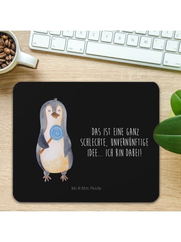 Mr. & Mrs. Panda Mousepad Pinguin Lolli mit Spruch in Schwarz