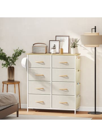 HOMCOM Kommode-86L x 30B x 94,5H cm-Beige