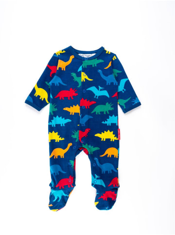 Toby Tiger Strampler mit buntem Regenbogen Dinosaurier Print in bunt