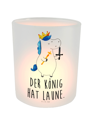 Mr. & Mrs. Panda glas kerzenhalter Einhorn König mit Schwert mit... in Transparent