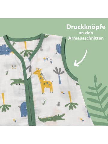 Schlummersack Musselin Babyschlafsack, 0.5 TOG in Dunkelgrün