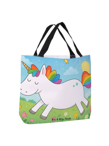 Mr. & Mrs. Panda Tote Bag Einhorn Happy Design ohne Spruch in Weiß