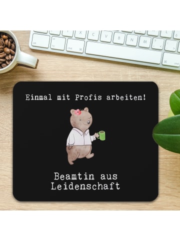 Mr. & Mrs. Panda Mousepad Beamtin Leidenschaft mit Spruch in Schwarz