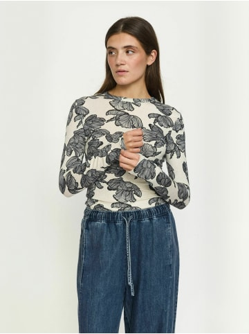 Soft Rebels T-Shirt SRRoman in 374 Flower Frill Arctic Wolf