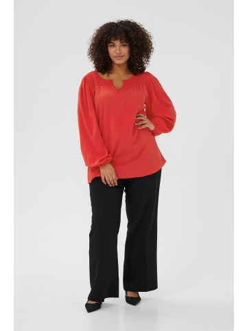 KAFFE curve Langarm-Bluse KClunda in True Red