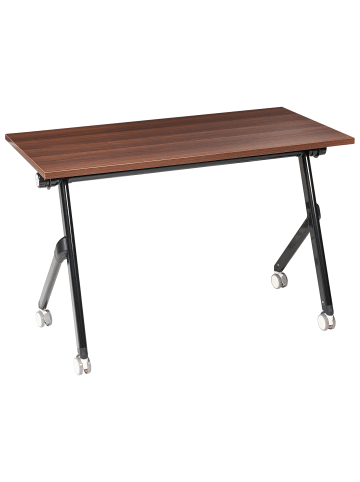 Beliani Zusammenklappbarer Schreibtisch BENDI in Braun/Schwarz