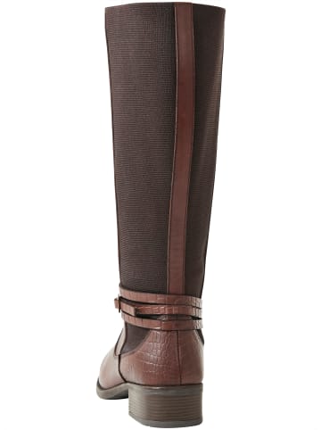 sheego Weitschaftstiefel in dunkelbraun