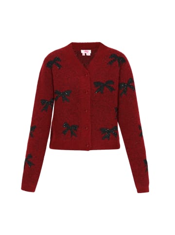 myMo Women Cardigan in burgundy melange