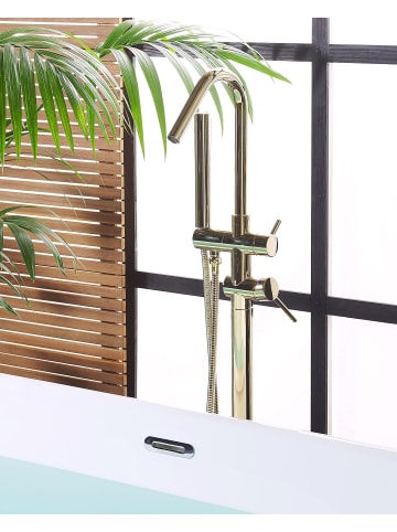 Beliani Wannenarmaturen VICTORIA in Gold - (W) 21 x (H) 115 x (L) 21 cm