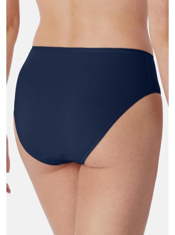 Schiesser Slip Essentials Cotton in Dunkelblau / schwarz