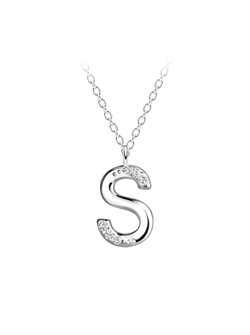 Alexander York Kette mit Buchstabenanhänger S aus 925 Sterling Silber, 2-tlg.