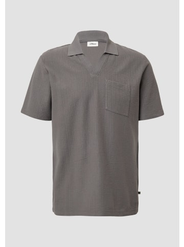 s.Oliver Polo-Shirt in 9467_grau meliert