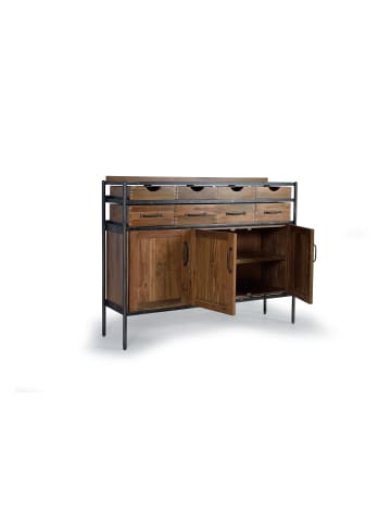 Giner y Colomer Sideboard aus Teak- und Mangoholz und Metall in Brown