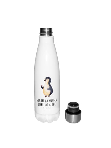 Mr. & Mrs. Panda Thermosflasche Pinguin Marienkäfer mit Spruch in Weiß